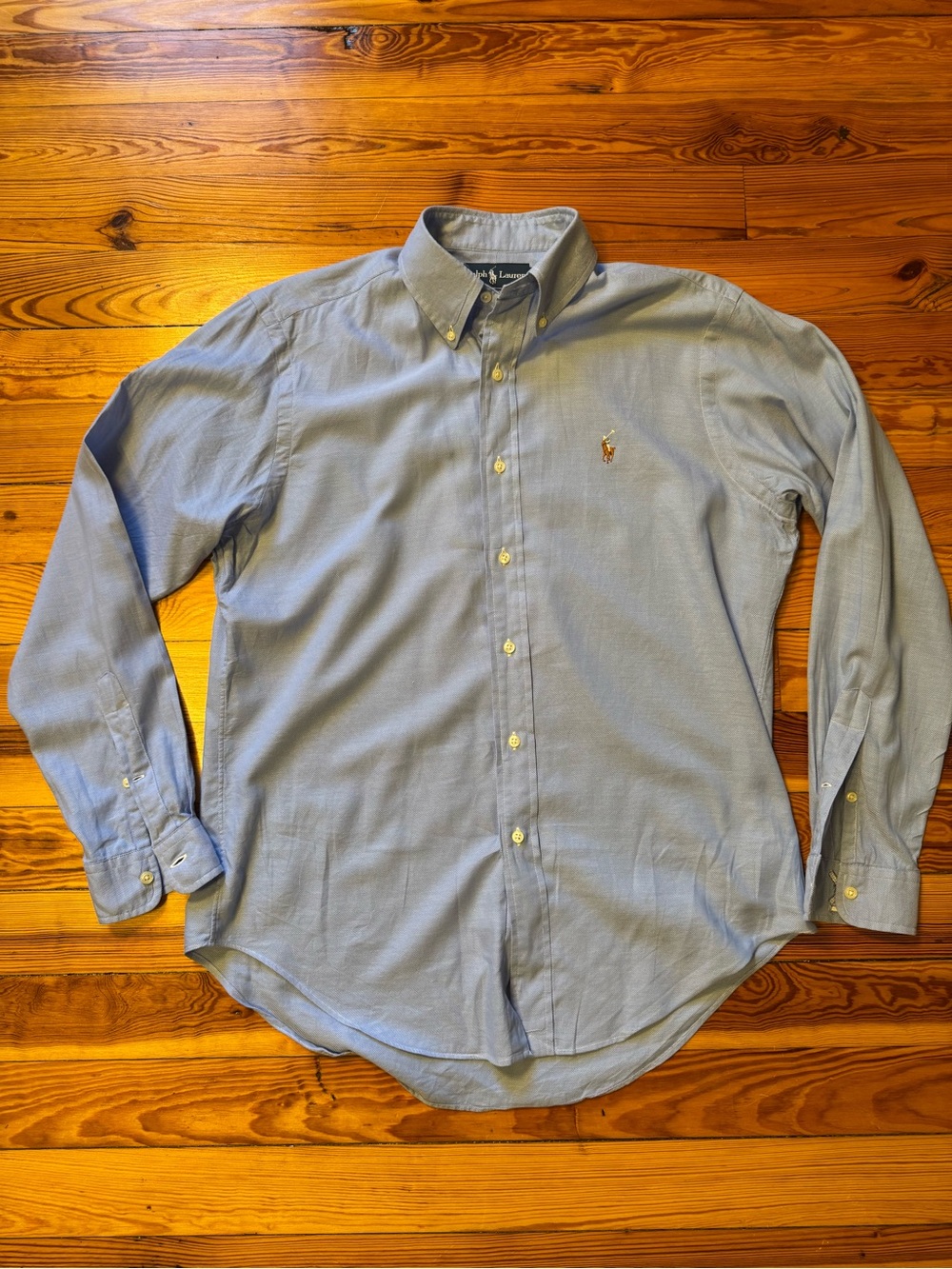 Polo by Ralph Lauren Men's Light Blue Button-Down Oxford Shirt - Picture 2 of 9